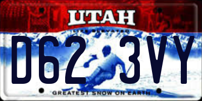 UT license plate D623VY