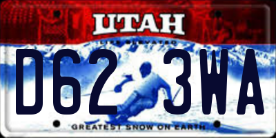 UT license plate D623WA