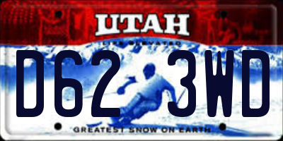 UT license plate D623WD