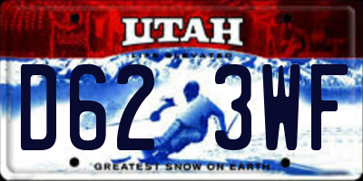 UT license plate D623WF