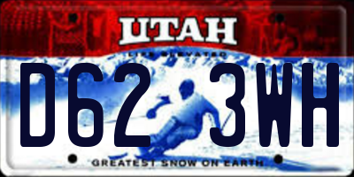 UT license plate D623WH