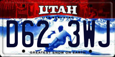 UT license plate D623WJ