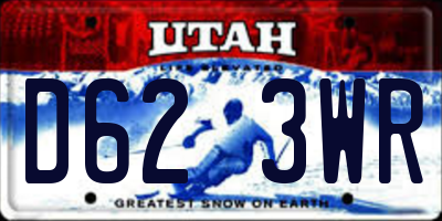 UT license plate D623WR