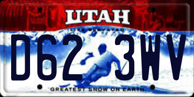 UT license plate D623WV