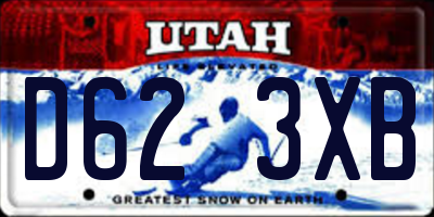 UT license plate D623XB