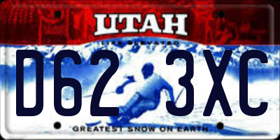 UT license plate D623XC
