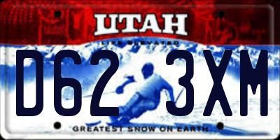 UT license plate D623XM