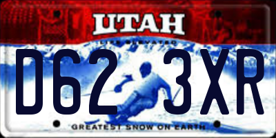 UT license plate D623XR