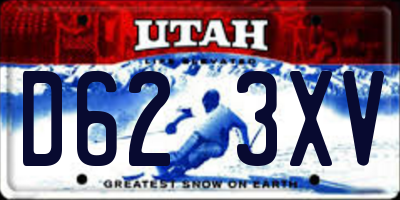 UT license plate D623XV