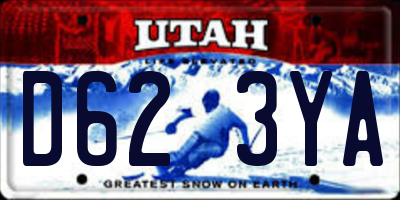 UT license plate D623YA