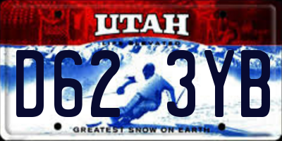 UT license plate D623YB