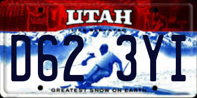 UT license plate D623YI