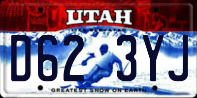 UT license plate D623YJ