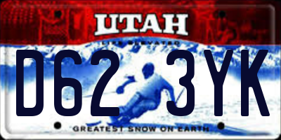 UT license plate D623YK