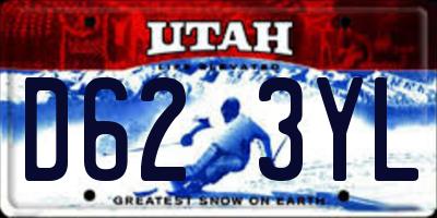 UT license plate D623YL