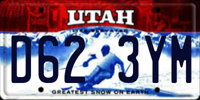 UT license plate D623YM