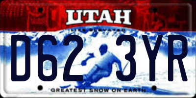 UT license plate D623YR