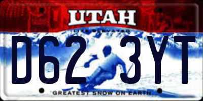 UT license plate D623YT