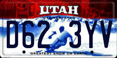 UT license plate D623YV