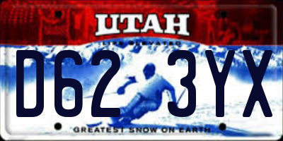UT license plate D623YX