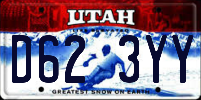 UT license plate D623YY