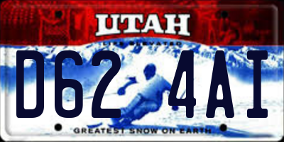 UT license plate D624AI