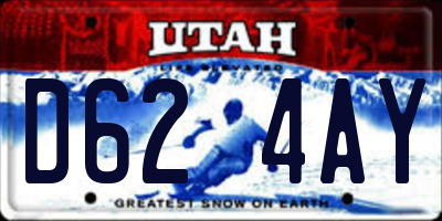 UT license plate D624AY