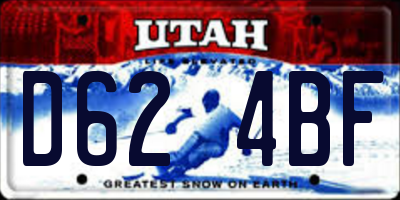 UT license plate D624BF