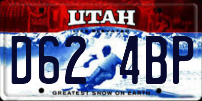 UT license plate D624BP