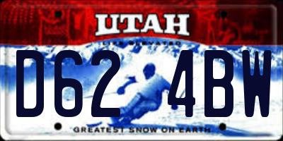 UT license plate D624BW