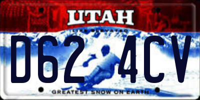 UT license plate D624CV