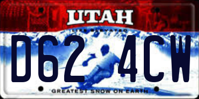 UT license plate D624CW