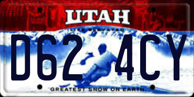 UT license plate D624CY