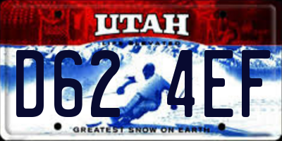 UT license plate D624EF