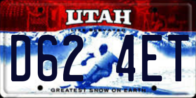 UT license plate D624ET