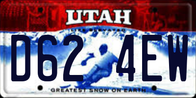 UT license plate D624EW