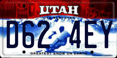 UT license plate D624EY