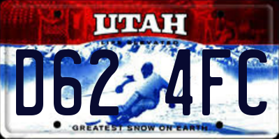 UT license plate D624FC