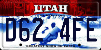 UT license plate D624FE