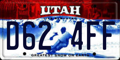 UT license plate D624FF