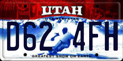 UT license plate D624FH