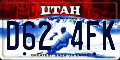 UT license plate D624FK