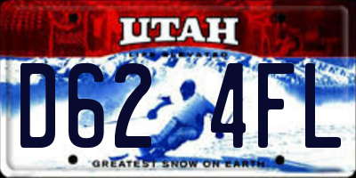 UT license plate D624FL