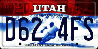 UT license plate D624FS