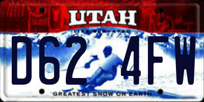 UT license plate D624FW