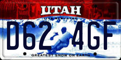 UT license plate D624GF