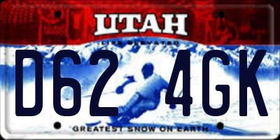 UT license plate D624GK