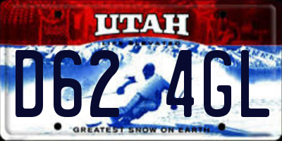 UT license plate D624GL