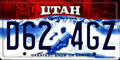 UT license plate D624GZ