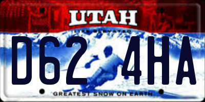 UT license plate D624HA